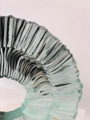 FUSİON TURKUAZ GEÇİŞLİ CAM DEKOR 32cm