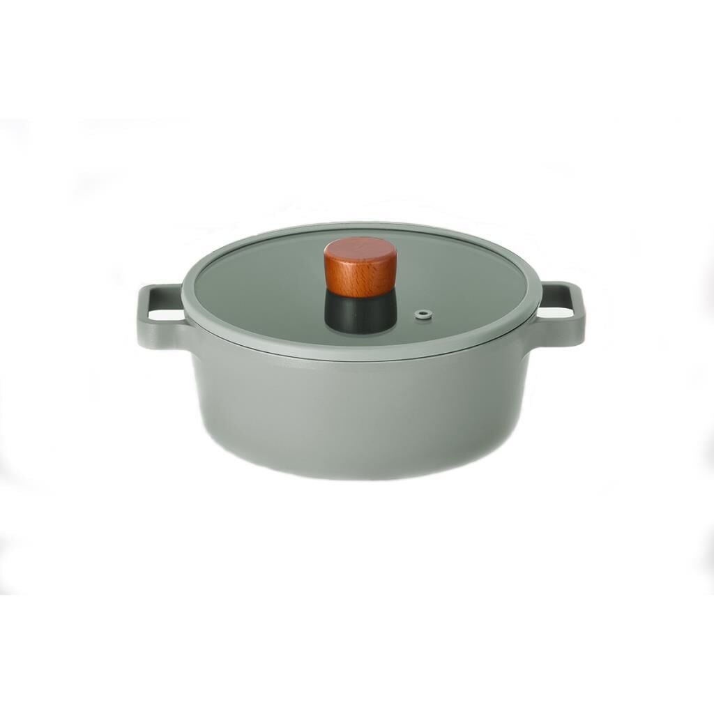 NEOFLAM FİKA GRİ ALÜMİNYUM DÖKÜM SIĞ TENCERE 22CM