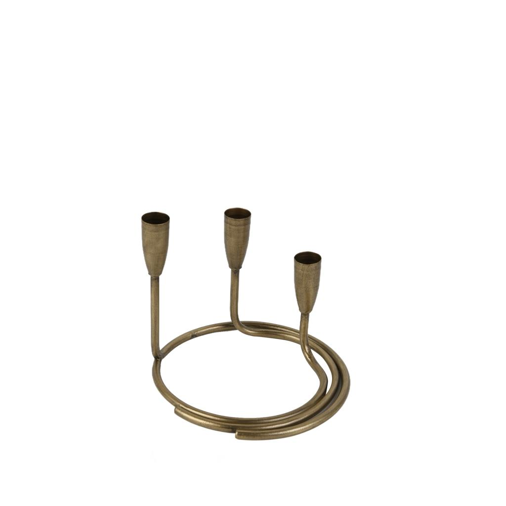 LYON GOLD METAL 3'LÜ MUMLUK 19x20x18 CM