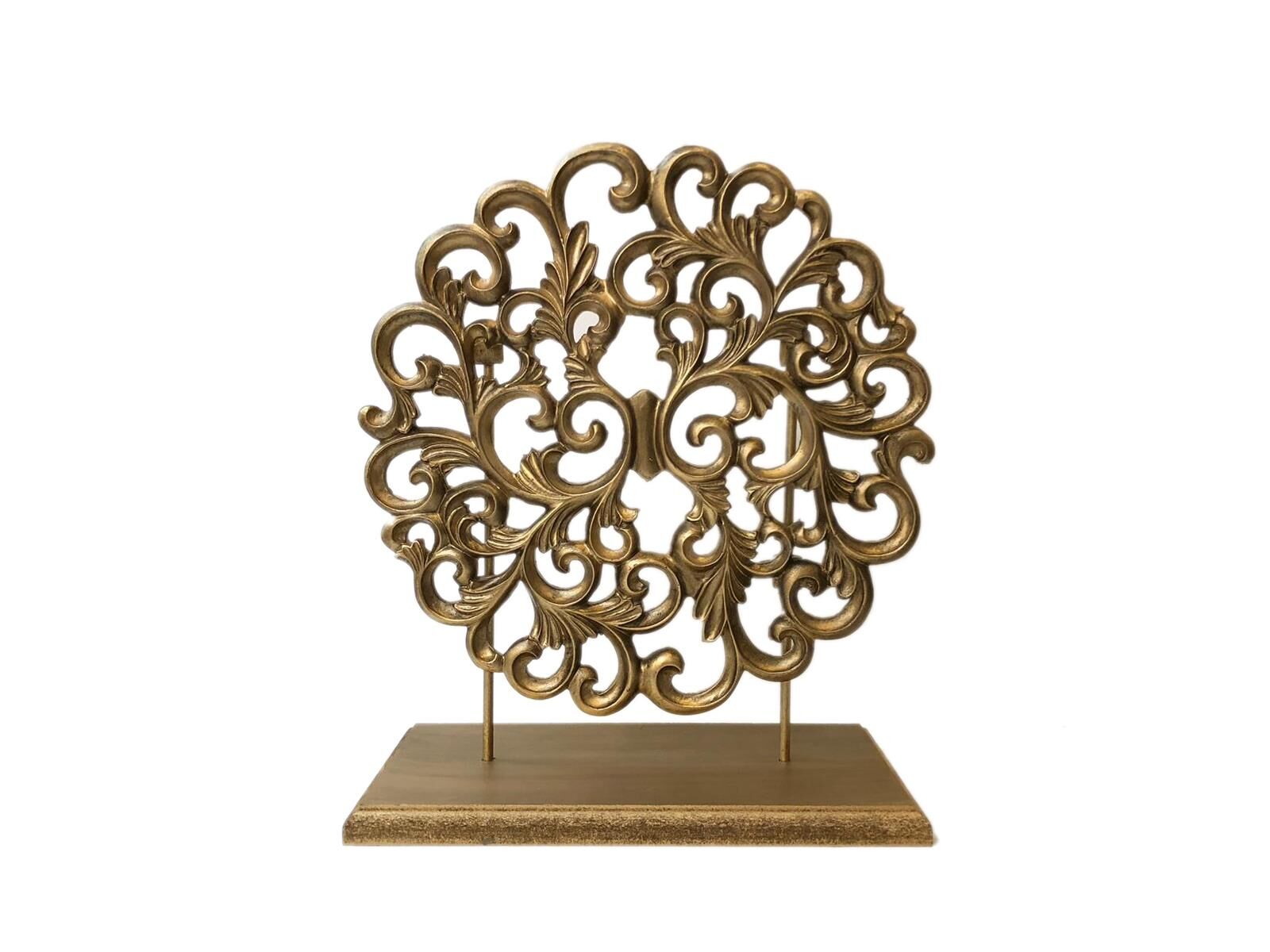 ALTIN YUVARLAK DANTEL DEKOR 37cm