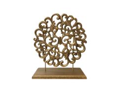 ALTIN YUVARLAK DANTEL DEKOR 37cm