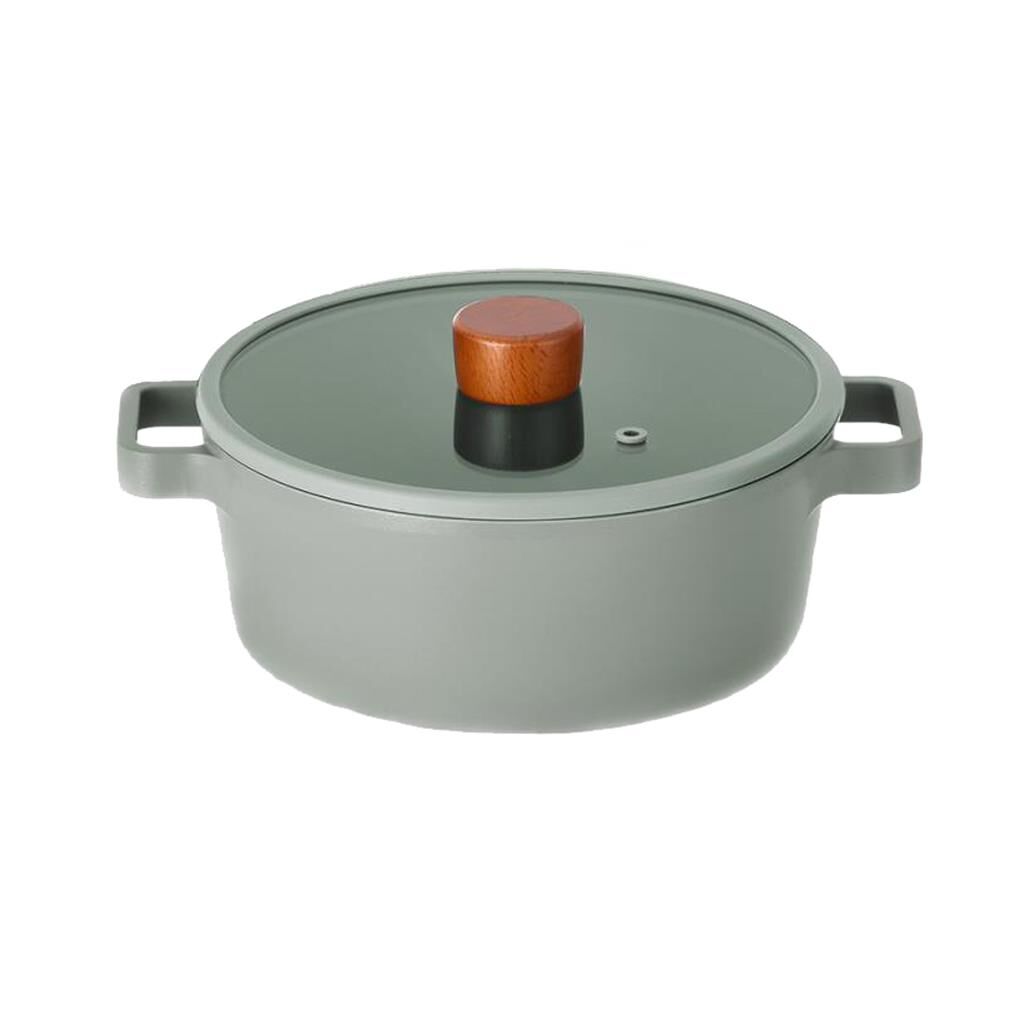 NEOFLAM FİKA GRİ ALÜMİNYUM DÖKÜM SIĞ TENCERE 24CM