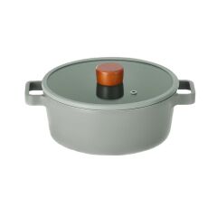 NEOFLAM FİKA GRİ ALÜMİNYUM DÖKÜM SIĞ TENCERE 24CM