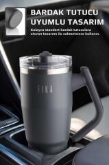 FİKA LUMİ DÖNER KULPLU TERMOS 950 ML ANTRASİT