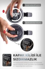 FİKA LUMİ DÖNER KULPLU TERMOS 950 ML ANTRASİT