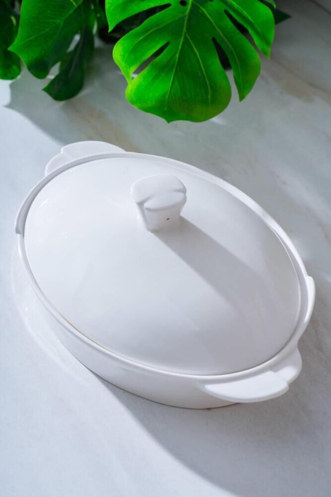 PURE CARMEN OVAL KAPAKLI SUNUM KABI 33CM