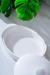 PURE CARMEN OVAL KAPAKLI SUNUM KABI 33CM