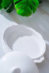 PURE CARMEN OVAL KAPAKLI SUNUM KABI 34CM