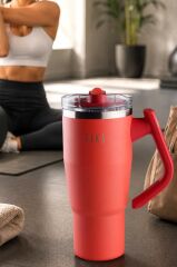 FİKA LUMİ DÖNER KULPLU TERMOS 950 ML KIRMIZI