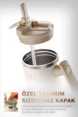 FİKA LUMİ DÖNER KULPLU TERMOS 1200 ML BEJ