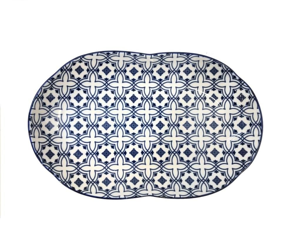 İZNİK SERİSİ OVAL KAYIK TABAK 30 CM