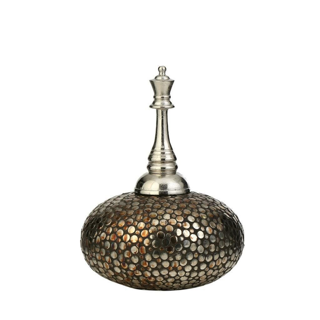 MOZAİK BAKIR KAPAKLI KÜP/DEKOR 16CM