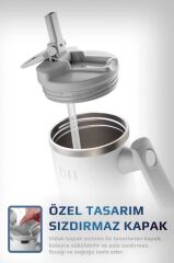 FİKA LUMİ DÖNER KULPLU TERMOS 1200 ML BEYAZ