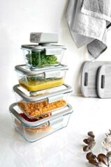 FİKA GLACE GRİ VAKUMLU SAKLAMA KABI 800 ML