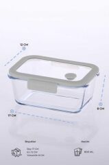 FİKA GLACE GRİ VAKUMLU SAKLAMA KABI 800 ML