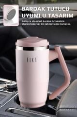 FİKA LUMİ DÖNER KULPLU TERMOS 1200 ML PUDRA