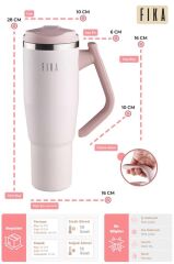 FİKA LUMİ DÖNER KULPLU TERMOS 1200 ML PUDRA