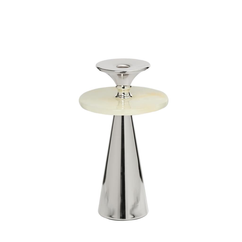 GÜMÜŞ  TAŞLI MUMLUK 25CM