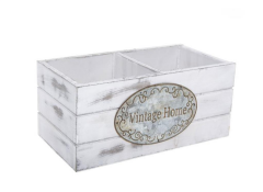 AHŞAP BEYAZ VINTAGE KUTU 22X11X10CM
