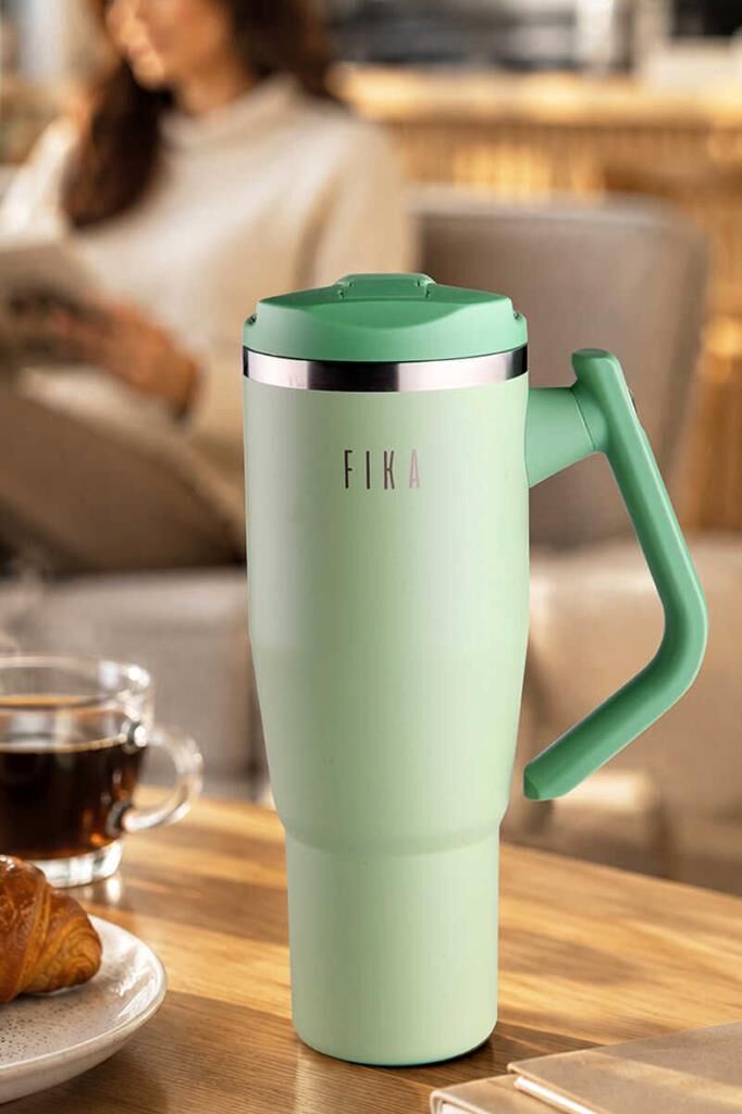FİKA LUMİ DÖNER KULPLU TERMOS 1200 ML MİNT YEŞİLİ