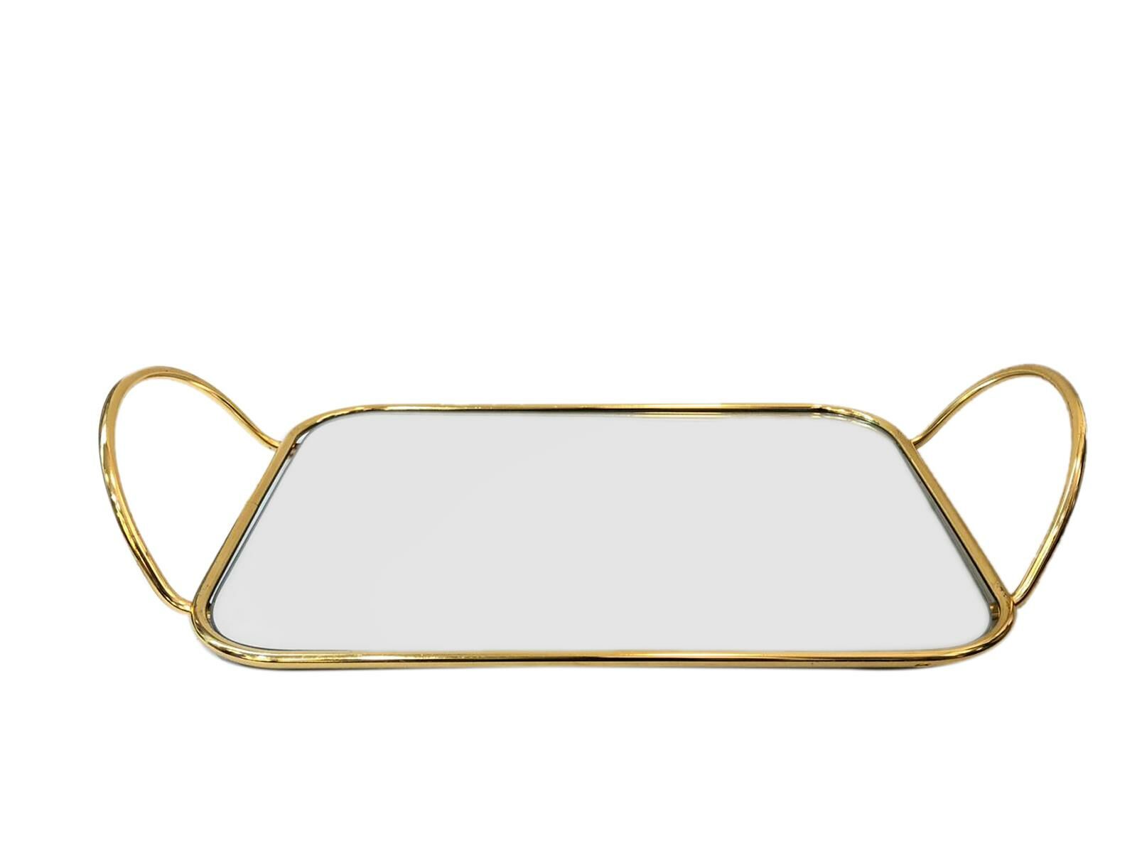 İTALYAN ALTIN AYNALI TEPSİ 50cm