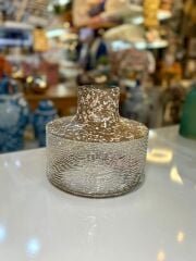 LYON KAHVE CAM VAZO 21X21X21CM