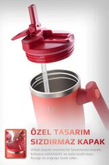 FİKA LUMİ DÖNER KULPLU TERMOS 1200 ML KIRMIZI