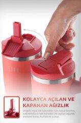 FİKA LUMİ DÖNER KULPLU TERMOS 1200 ML KIRMIZI