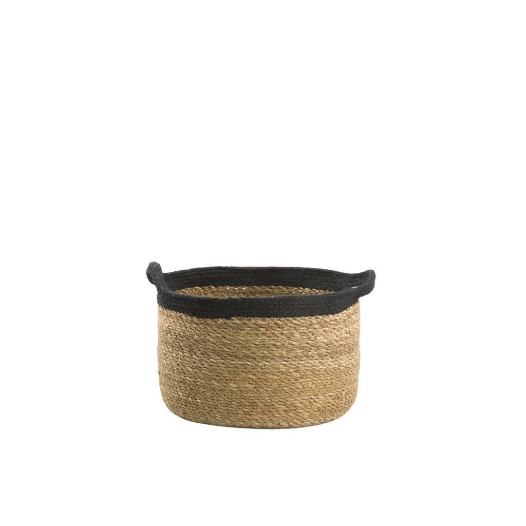 HASIR SİYAH SAKSI/SEPET 24CM