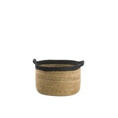 HASIR SİYAH SAKSI/SEPET 24CM