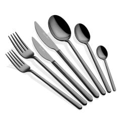 ALLEGRA BLACK 6 KİŞİLİK 42 PARÇA ÇATAL KAŞIK BIÇAK TAKIMI