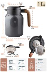 FİKA PAETA TERMOS 1300 ML ANTRASİT