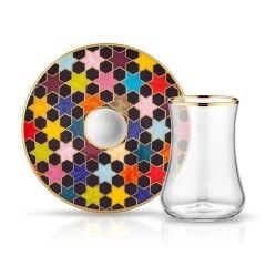 KOLEKSİYON DERVISH STAR SİYAH ÇAY SETİ 1 KİŞİLİK