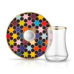 KOLEKSİYON DERVISH STAR SİYAH ÇAY SETİ 1 KİŞİLİK