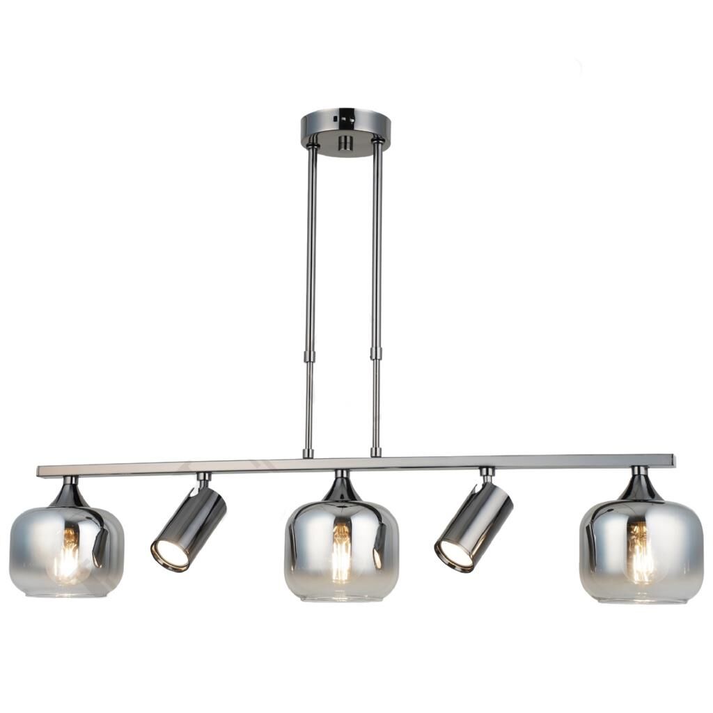 RAZNO KOBALT 3+2 SIRALI AVİZE 2XGU10+3XE27