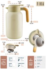 FİKA PAETA TERMOS 2000 ML BEJ