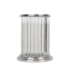 GÜMÜŞ KRİSTAL CAM MUMLUK 30cm