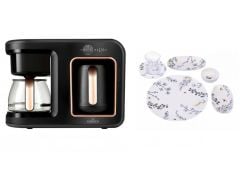 HATIR PLUS 2IN 1 KAHVE MAKİNESİ BLACK COPPER KAHVALTI TAKIMI HEDİYELİ