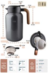 FİKA PAETA TERMOS 2000 ML ANTRASİT