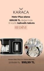 HATIR PLUS 2IN 1 KAHVE MAKİNESİ KREM KAHVALTI TAKIMI HEDİYELİ