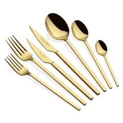 CARRE ALTIN SADE 12 KİŞİLİK 84 PARÇA ÇATAL KAŞIK BIÇAK SETİ
