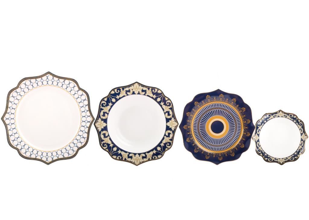 BLUE RING 6 KİŞİLİK 24 PARÇA YEMEK TAKIMI