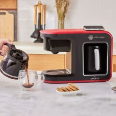 HATIR PLUS MOD 5IN 1 ÇAY VE KAHVE MAKİNESİ KIRMIZI