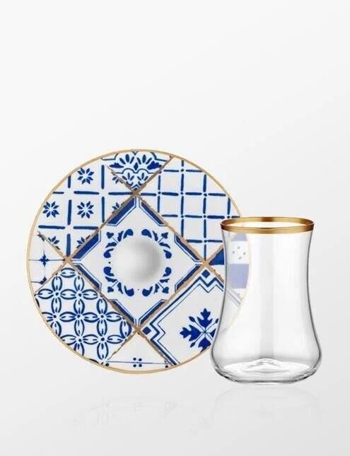 KOLEKSİYON DERVISH İZNİK ÇAY SETİ 1 KİŞİLİK