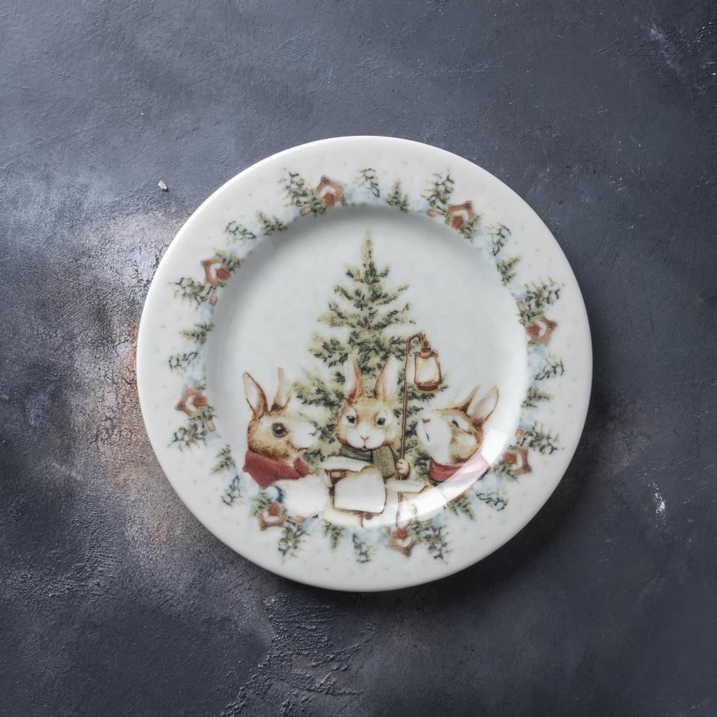 NOEL KIŞ TEMALI TEKLİ PASTA TABAK 20CM