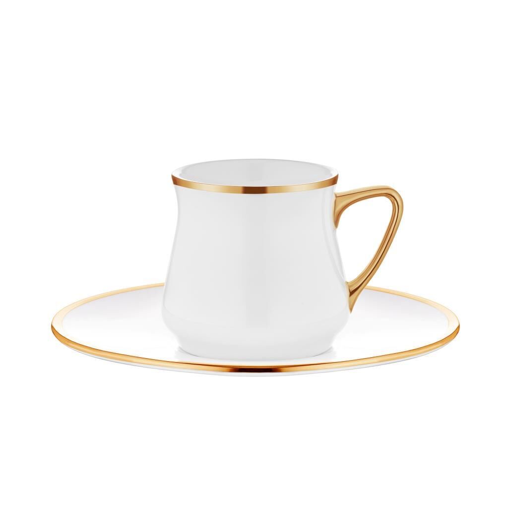 İSTANBUL PARLAK ALTIN 6 KİŞİLİK TÜRK KAHVESİ FİNCANI