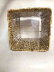 HASIR ÖRGÜ KARE SAKSI 27X27X22CM