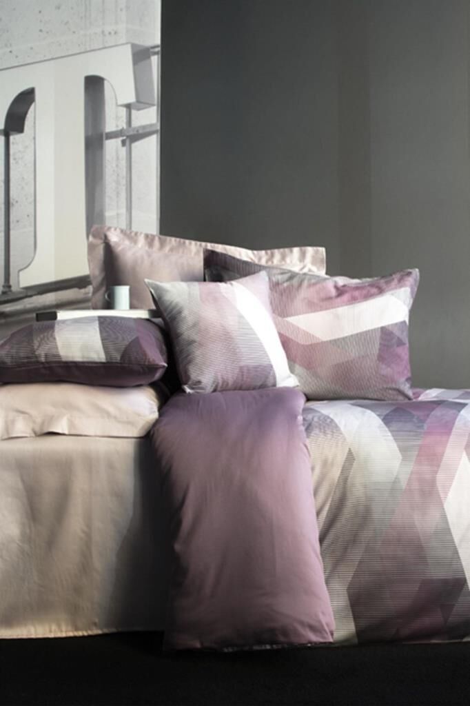 HELIX MÜRDÜM SATEN ÇİFT KİŞİLİK NEVRESİM TAKIMI