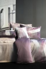 HELIX MÜRDÜM SATEN ÇİFT KİŞİLİK NEVRESİM TAKIMI