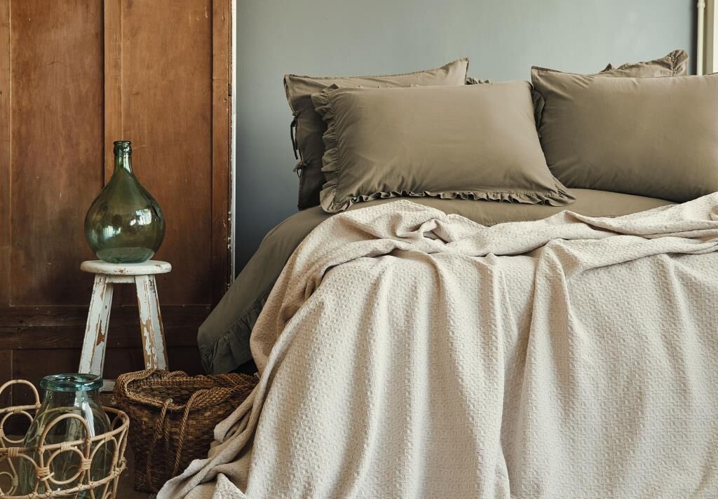 BROOKE KREM ÇİFT KİŞİLİK PAMUK PİKE 220X240CM